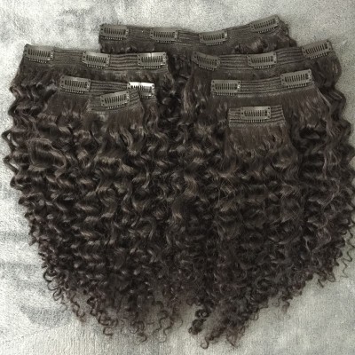 Factory Price 100 Remy human hair extensions afro clip in