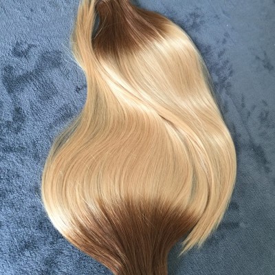 Remy hair extension human clip in balayage