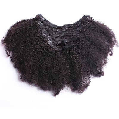 10A Factory Price 100% Human Hair clip in hair extension for african american